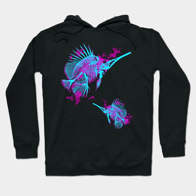 Magenta Creatures Hoodie by Liquid Feline